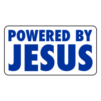 Powered By Jesus Sticker (Blue)